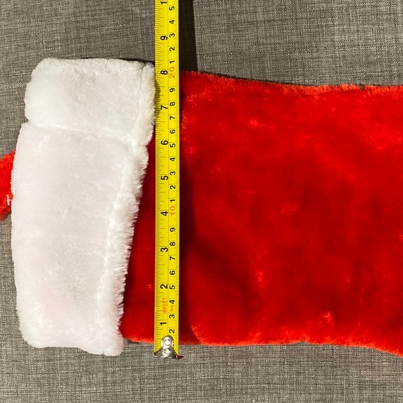 Set of 5 Red with White Fur Trim 18 inch Christmas stocking large traditional - Picture 6 of 6